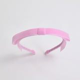 light pink velvet bow headband for women long tail velvet ribbon headband