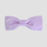 Lilac purple men bow tie on a white background.