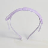 light purple velvet bow headband for women long tail velvet ribbon