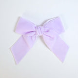 lilac purple Kayla velvet bow for girls