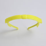 light yellow velvet bow headband for women long tail velvet ribbon headband