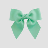 Mint green bow on a white background