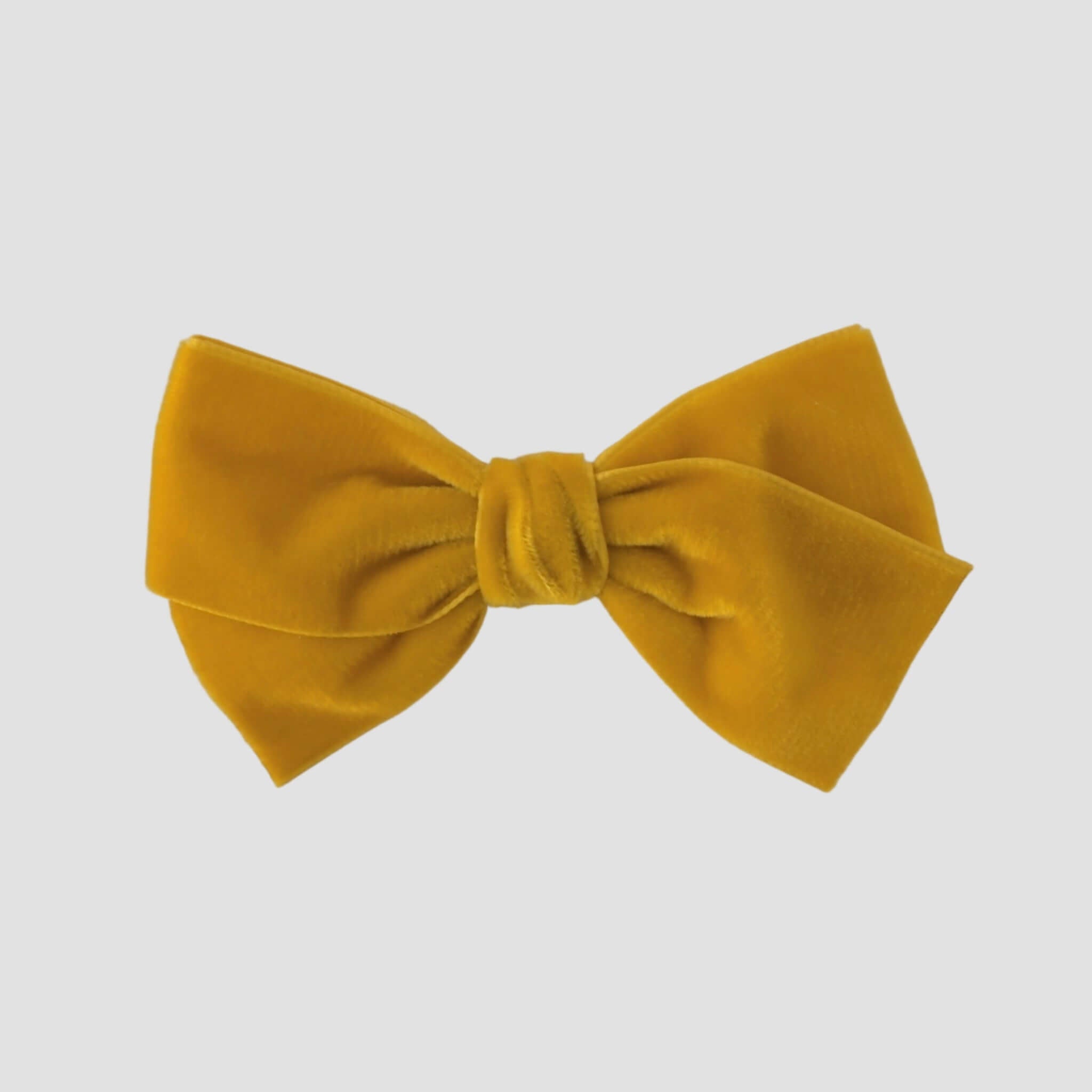 Mustard yellow velvet Kayla hair bow