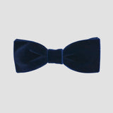 Navy blue men bow tie on a white background.