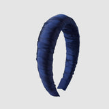 Comfortable work friendly satin headband in navy