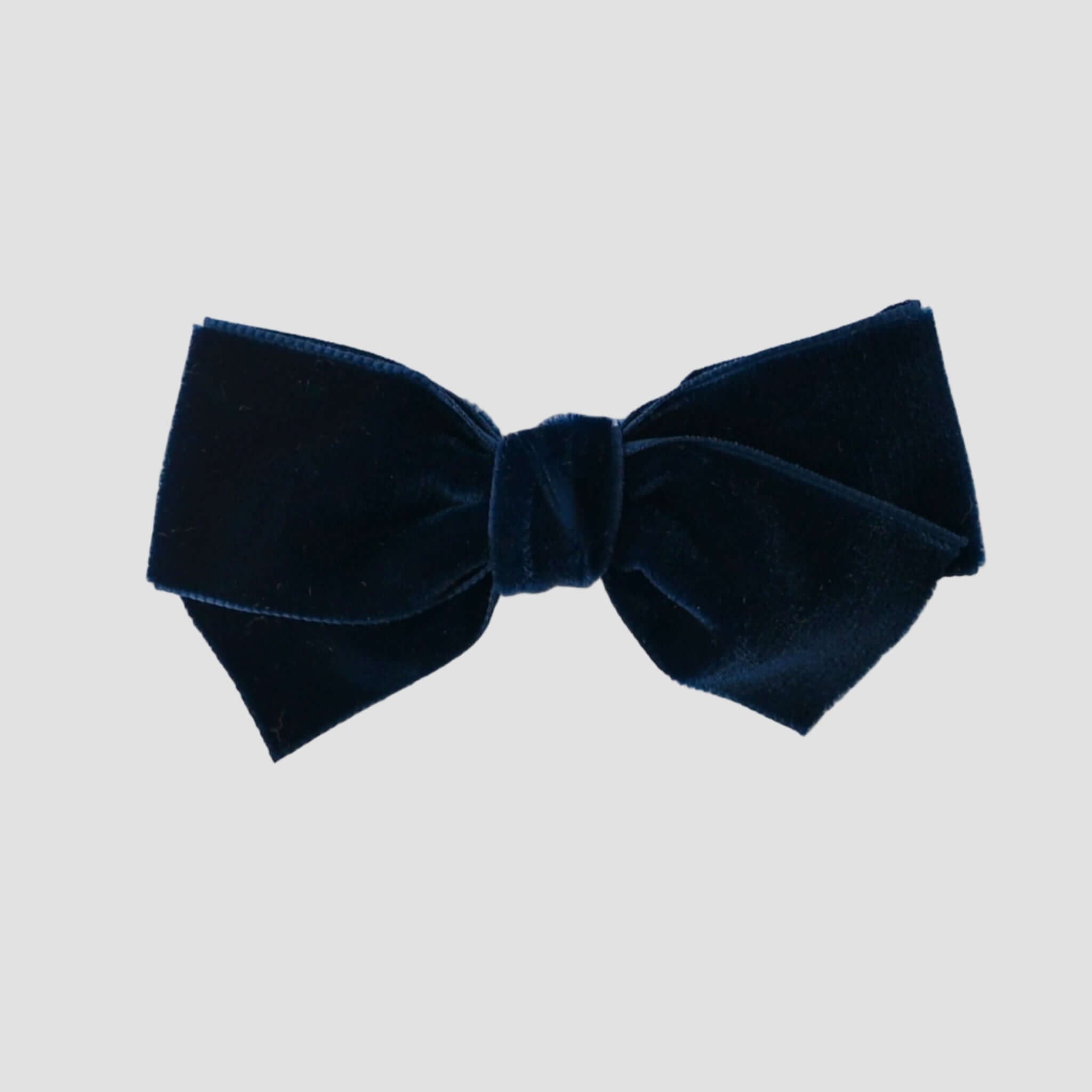 Navy blue velvet Kayla hair bow