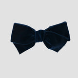 Navy blue velvet Kayla hair bow