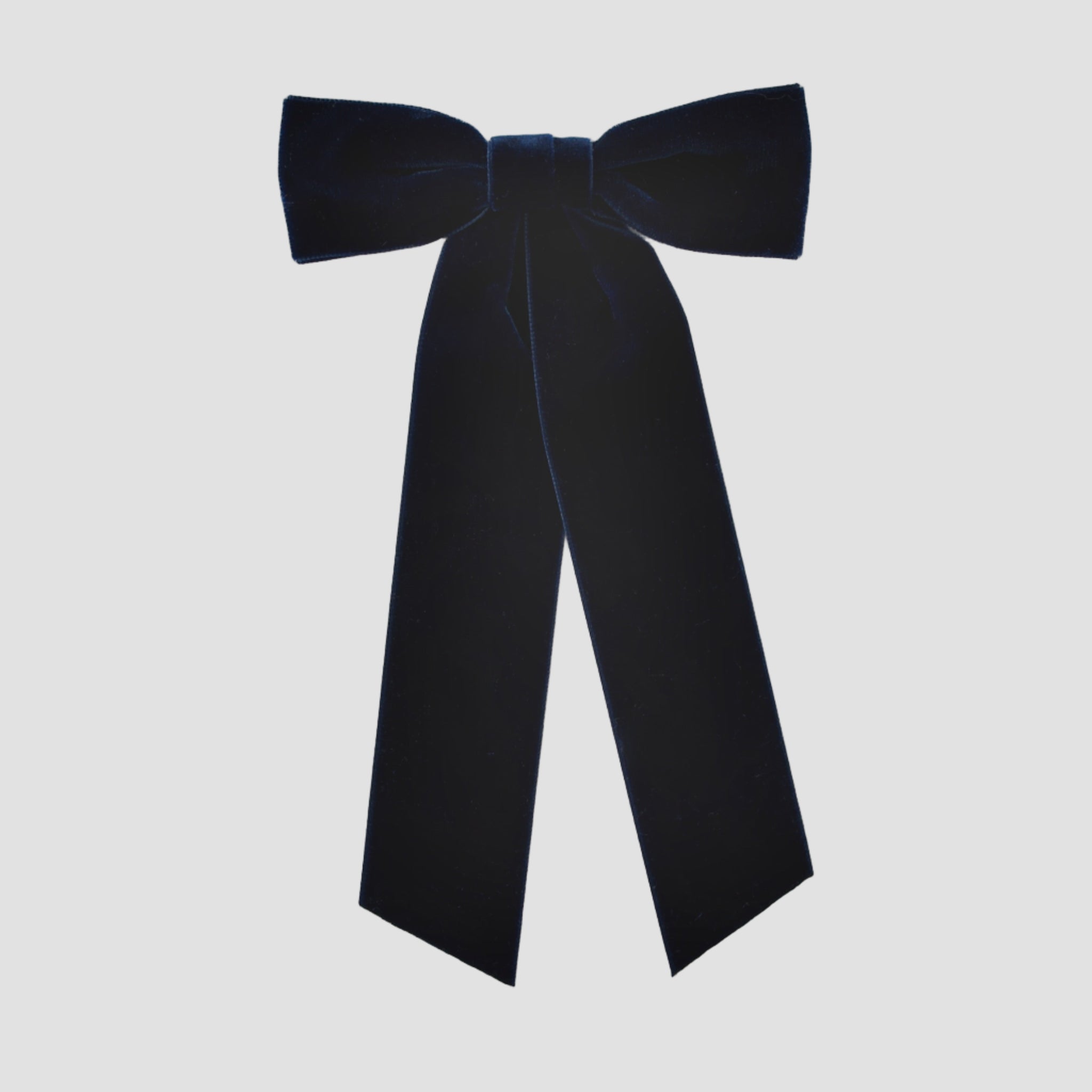 Zoe velvet hair bow in navy blue