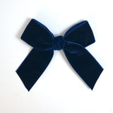 navy blue Kayla velvet bow for girls