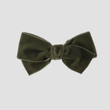 Olive green velvet Kayla hair bow