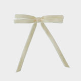 Ivory velvet wedding hair accessories.