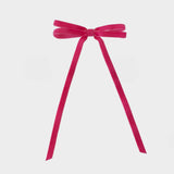 Shocking hot pink velvet bow. Retro hair accessories.