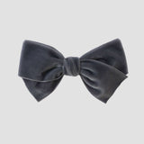 Pewter grey velvet Kayla hair bow