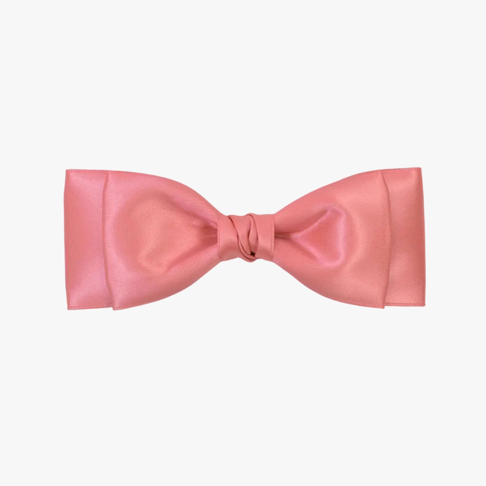 Ava satin bow in pink delight on a white background