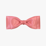 Ava satin bow in pink delight on a white background
