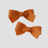 3 inch Kayla pigtail set in pumpkin orange 