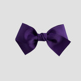 Purple bow on a white background