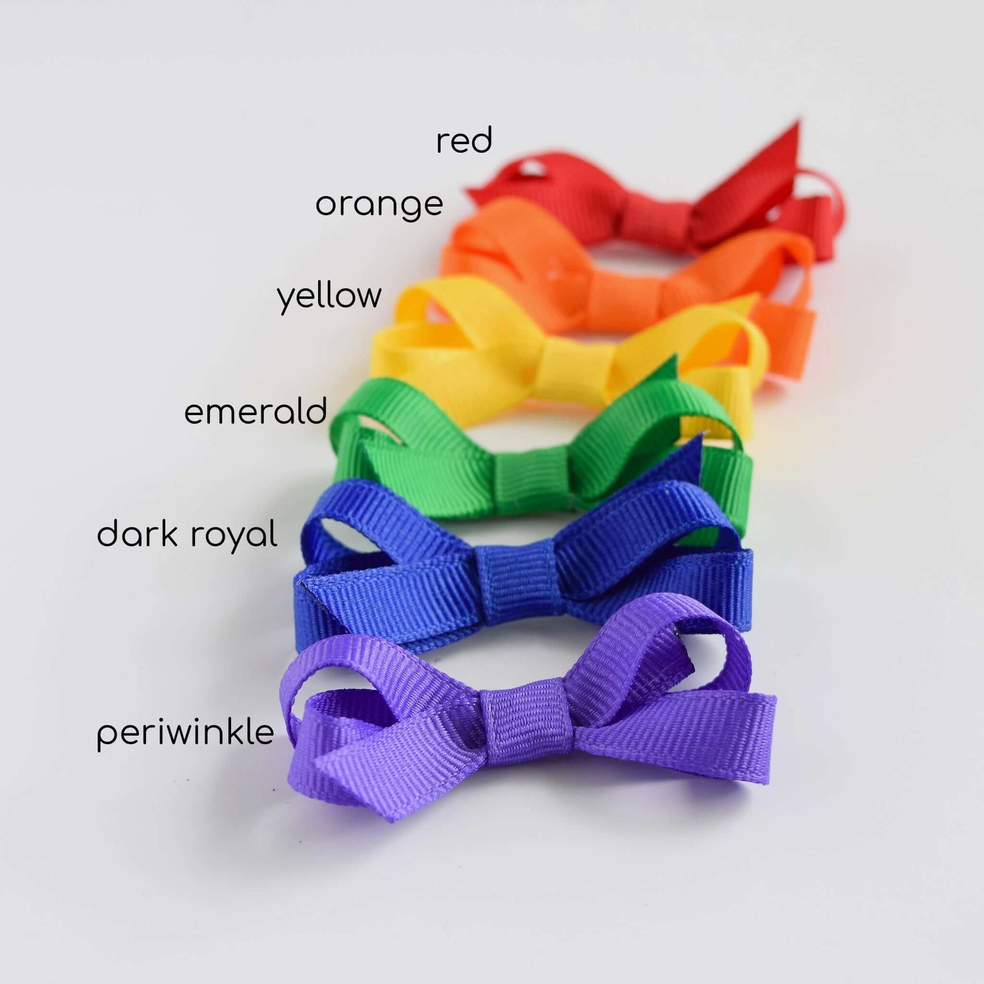 Baby grosgrain bow color chart.