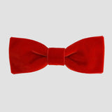 Red men bow tie on a white background.