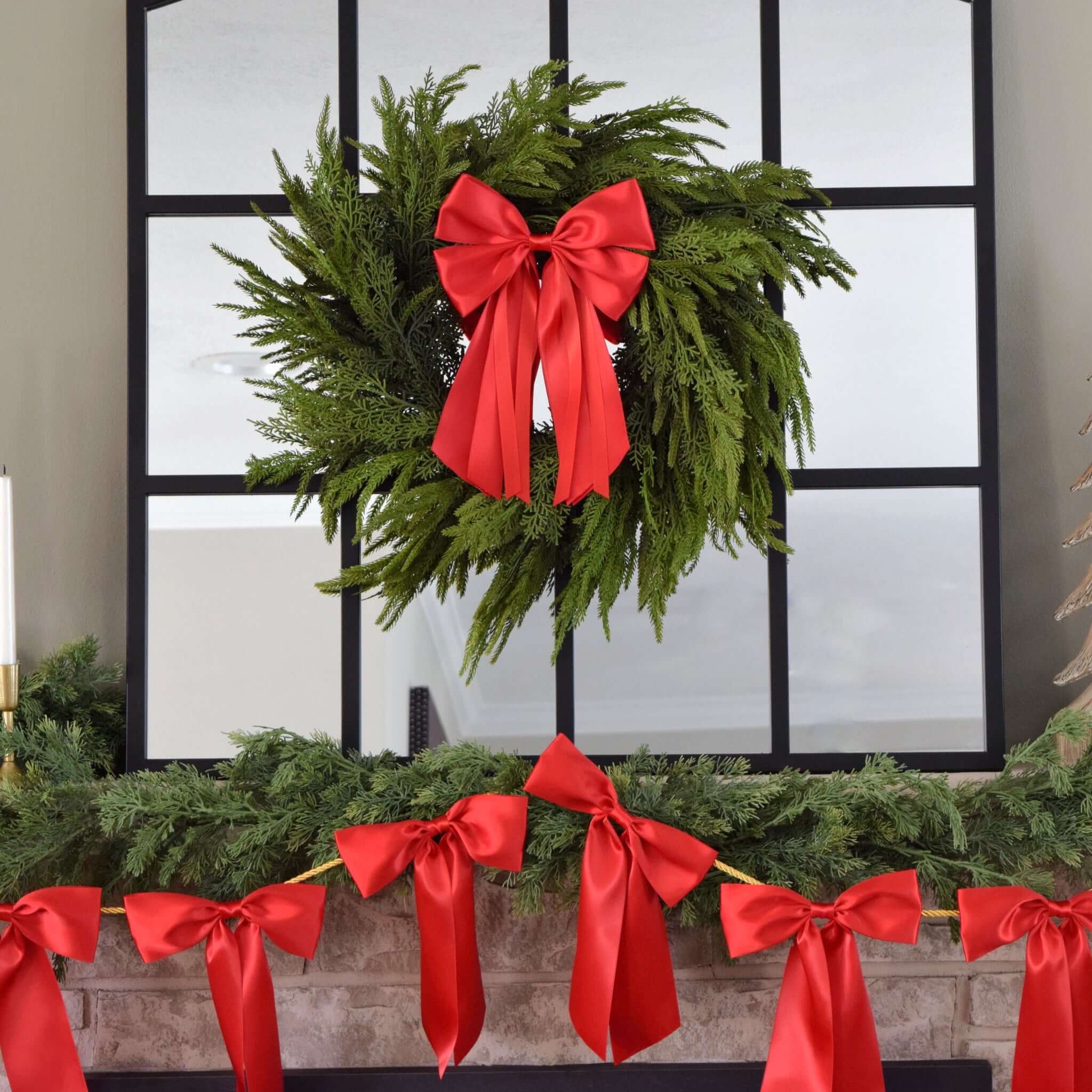 Red Bow Garland