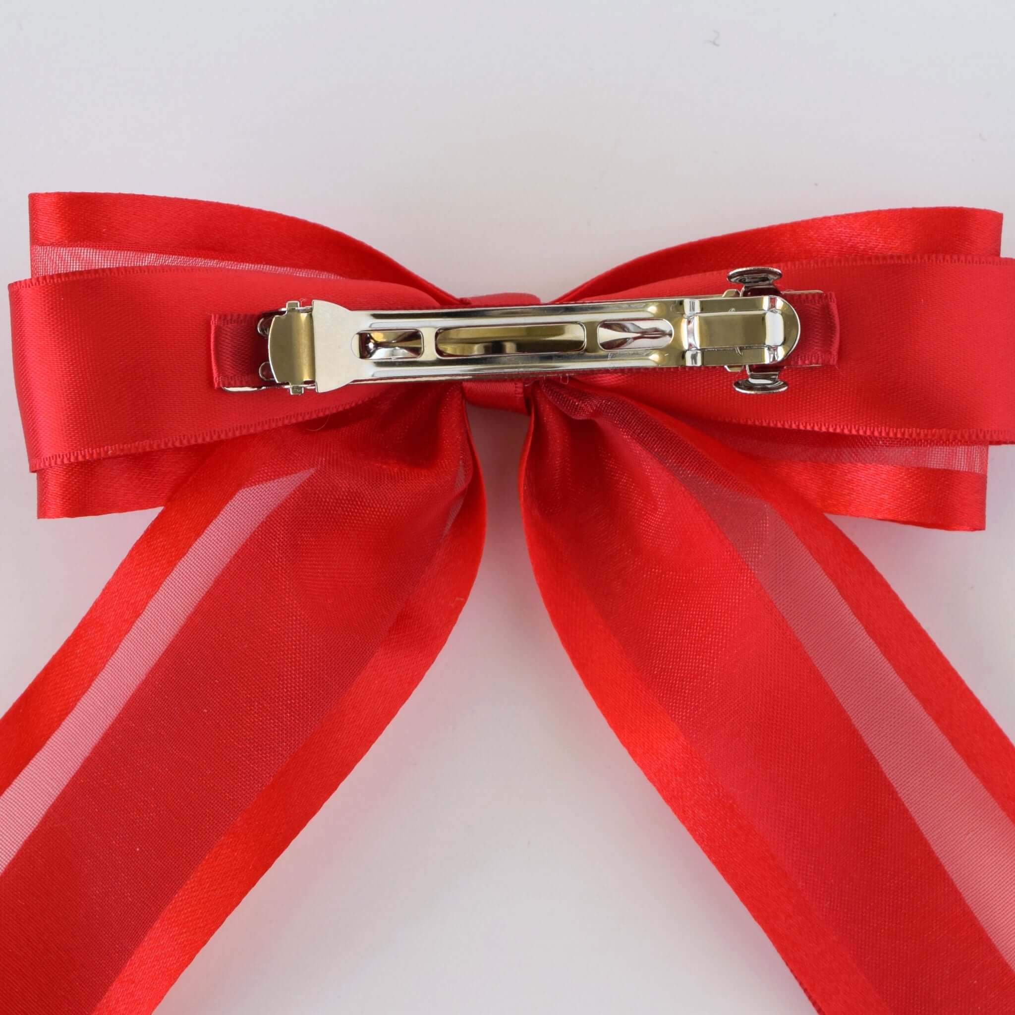 Organza and Satin Bow Red