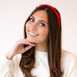 velvet bow headband for women red velvet ribbon headband