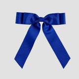 Royal blue bow on a white background