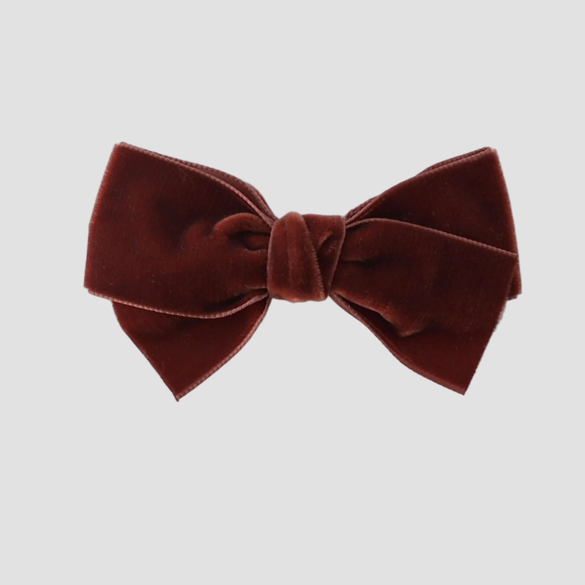 Rust velvet Kayla hair bow