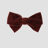 Rust velvet Kayla hair bow