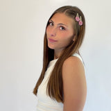 Rose Satin Snap Clip