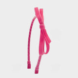 Olivia Bow Headband in Velvet | Shocking Pink