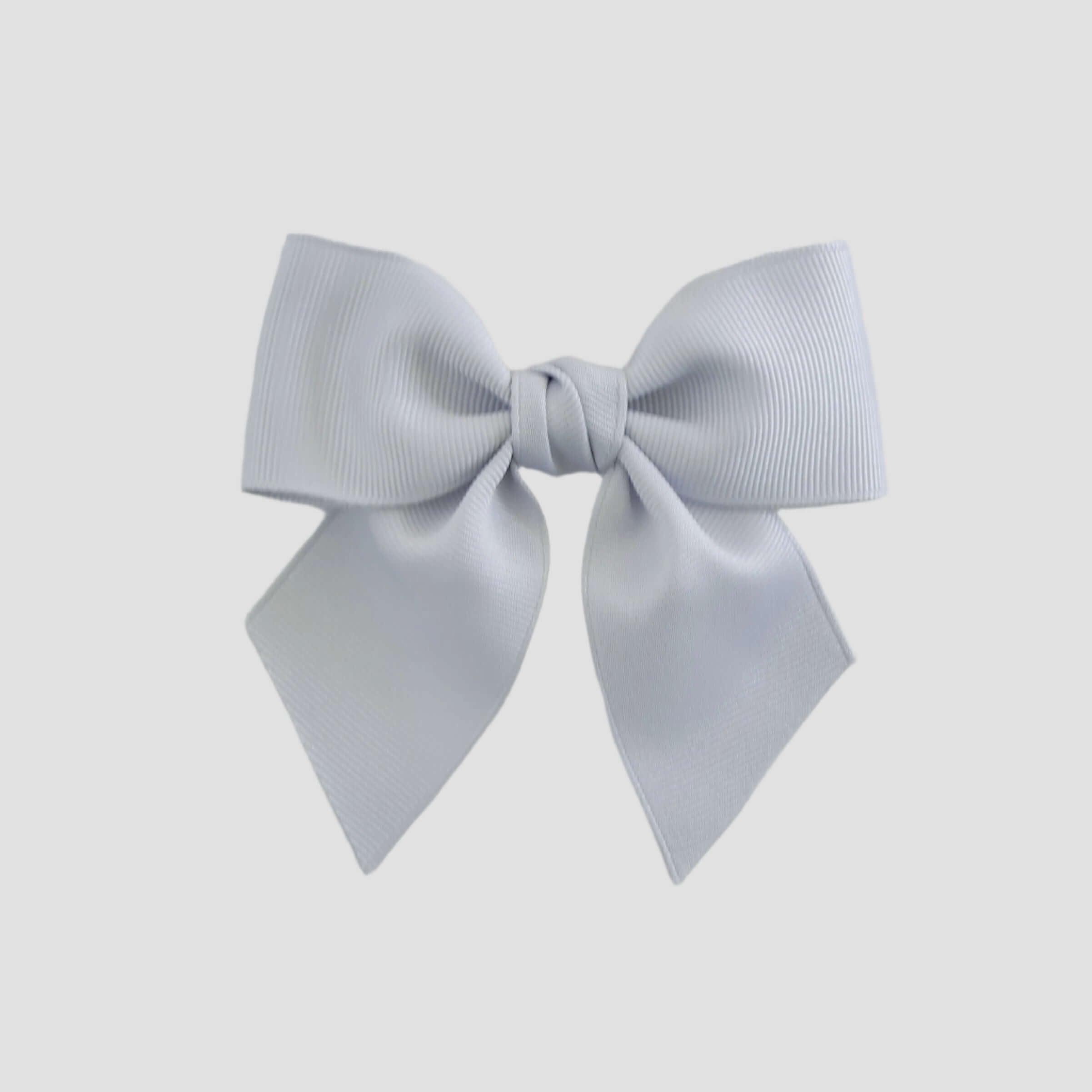 silver bow on a white background