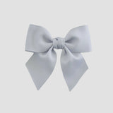 silver bow on a white background
