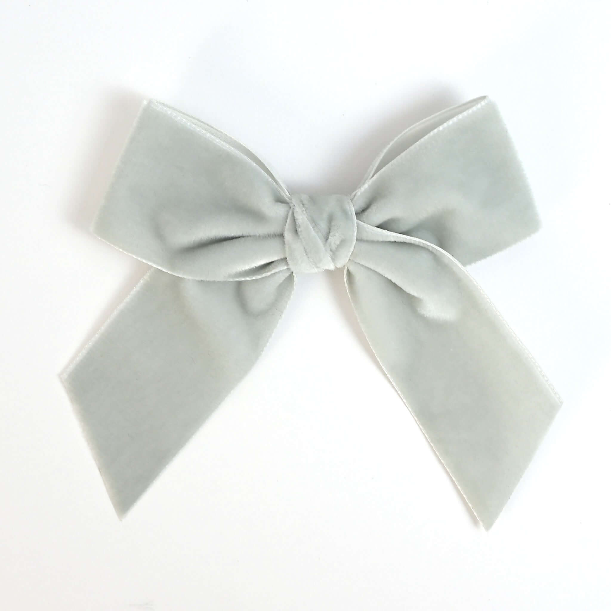silver gray Kayla velvet bow for girls