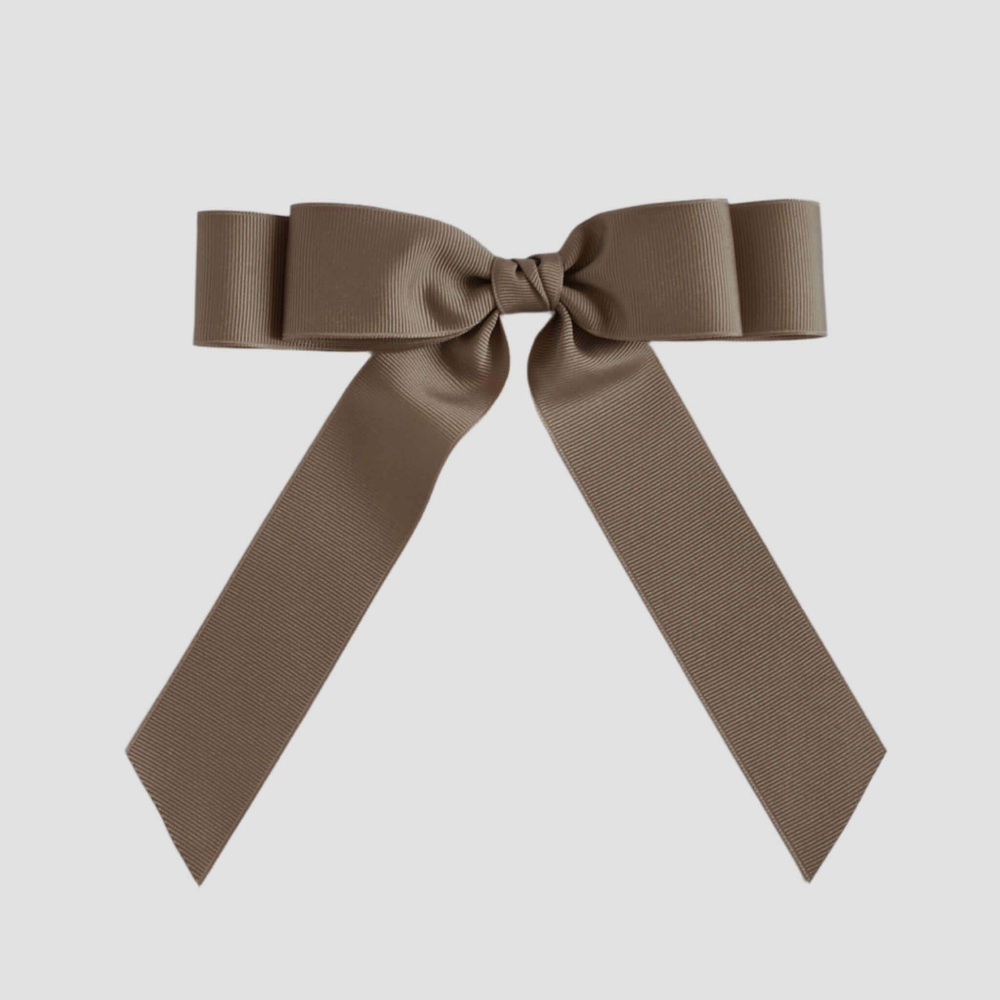Taupe brown bow on a white background