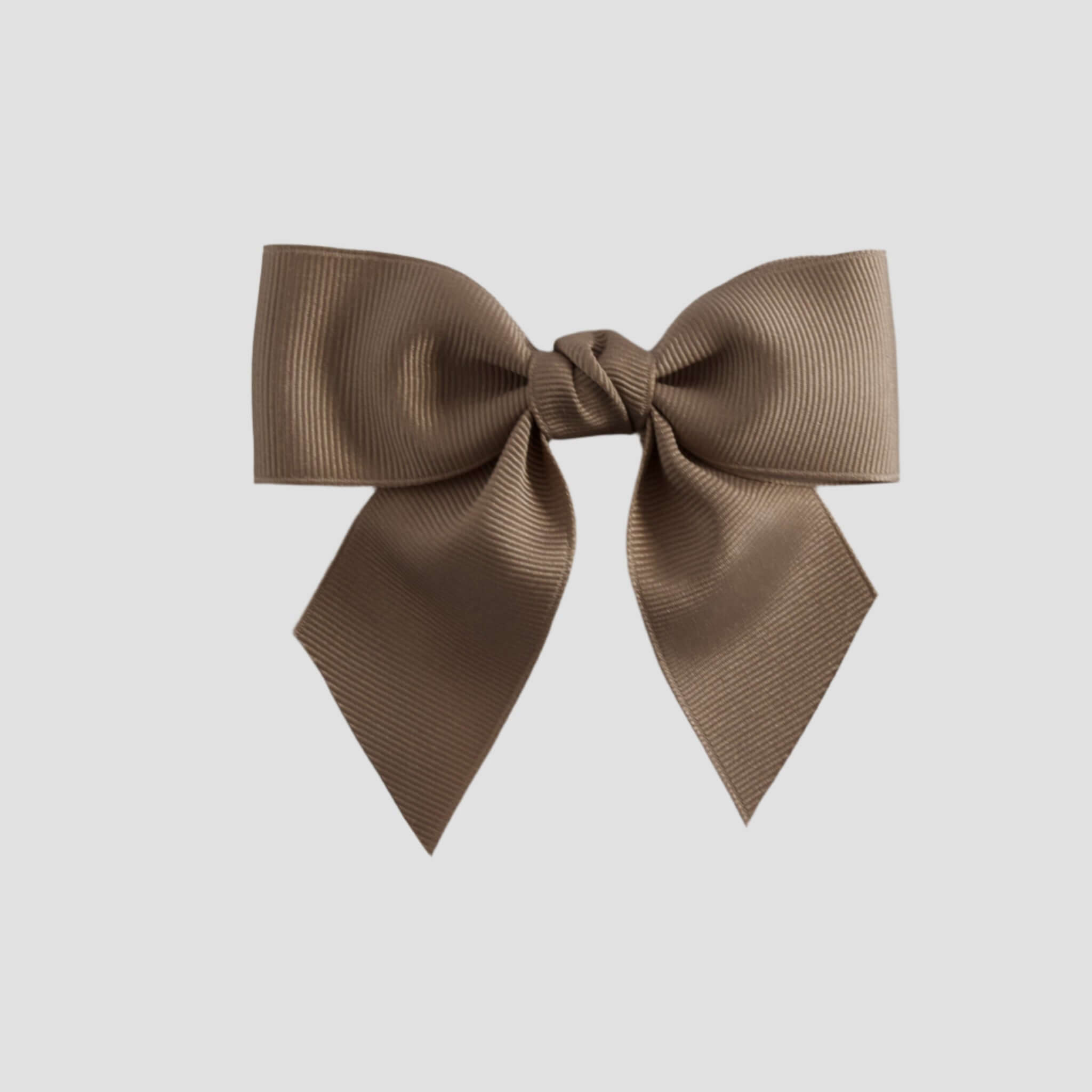 Taupe brown bow on a white background