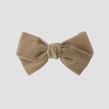 Taupe brown velvet Kayla hair bow