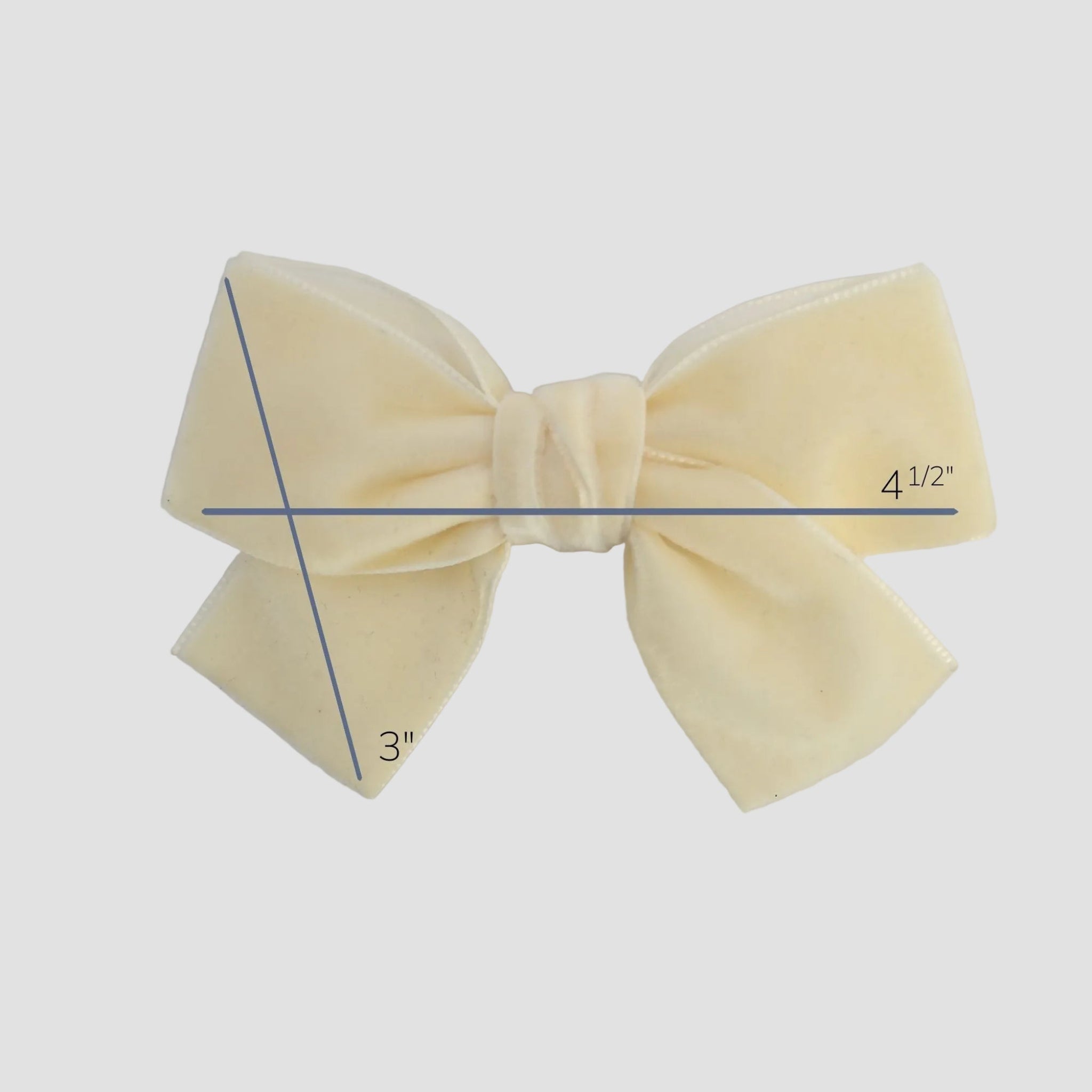 velvet Kayla bow size 4.5 inches  by 3 inches