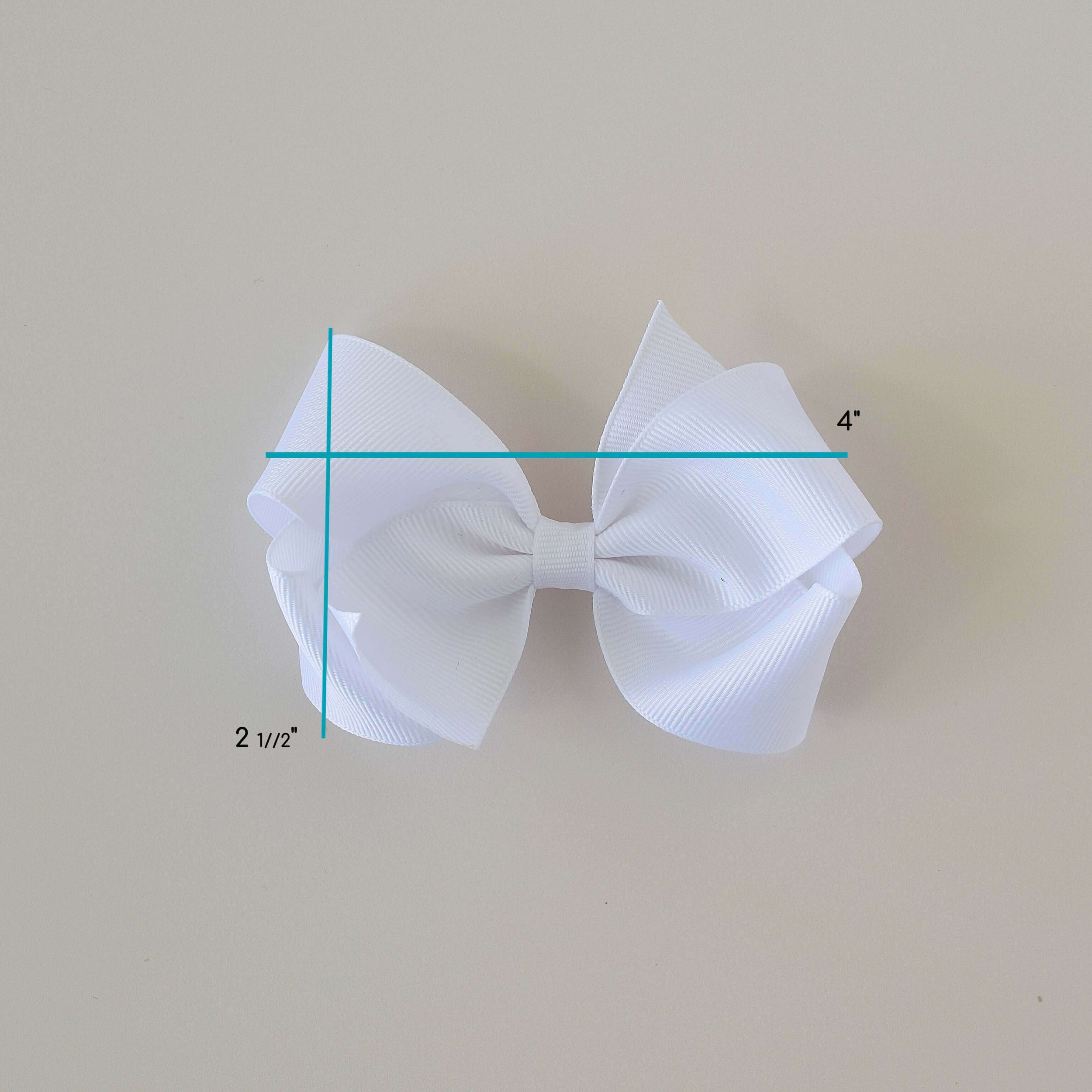 Size of the 4 inch grosgrain ribbon Penelope hair bow 