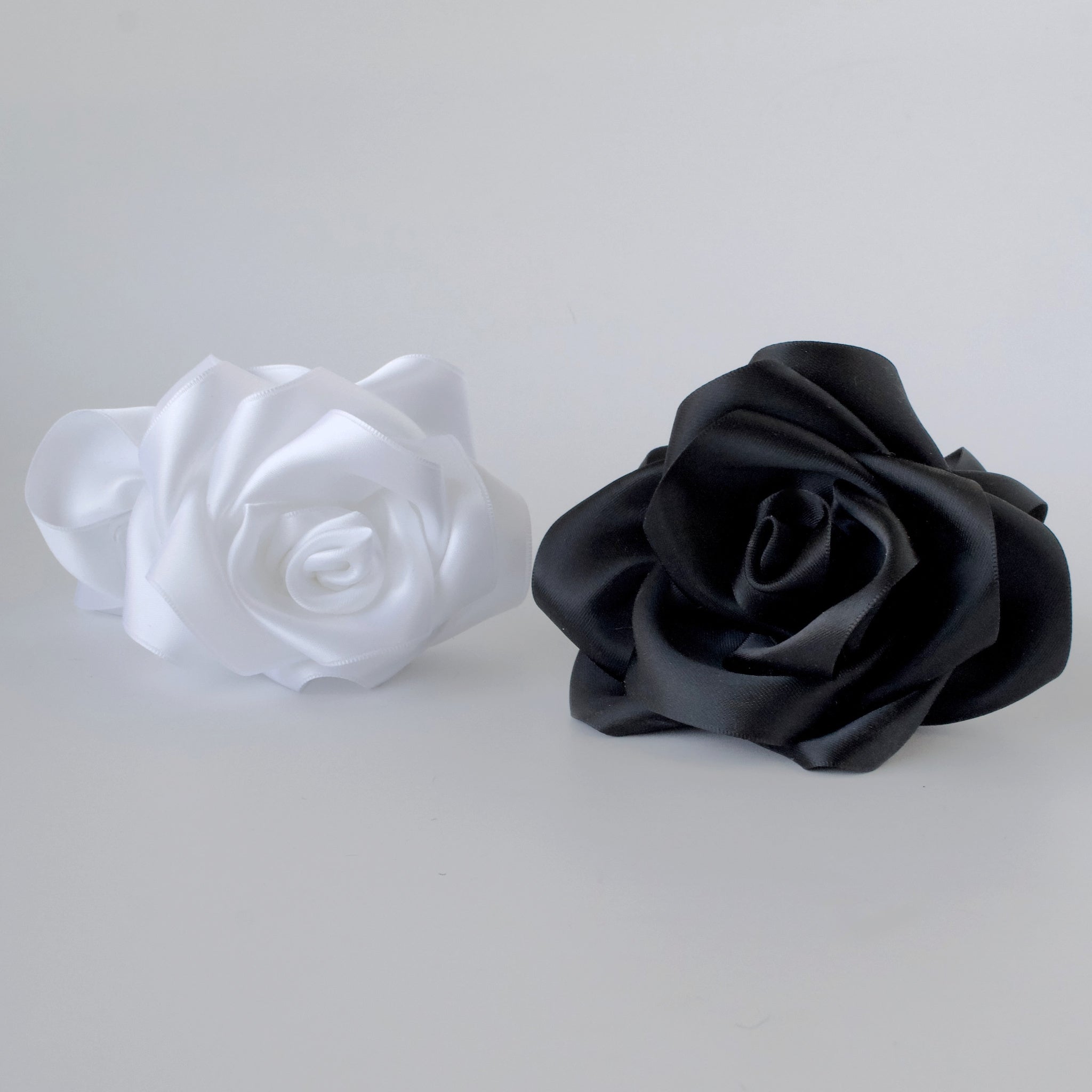 Satin Flower Claw Clip