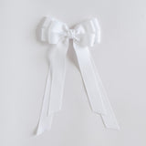 White bow on a white background