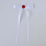 Olivia Satin Bow with Rose Accent