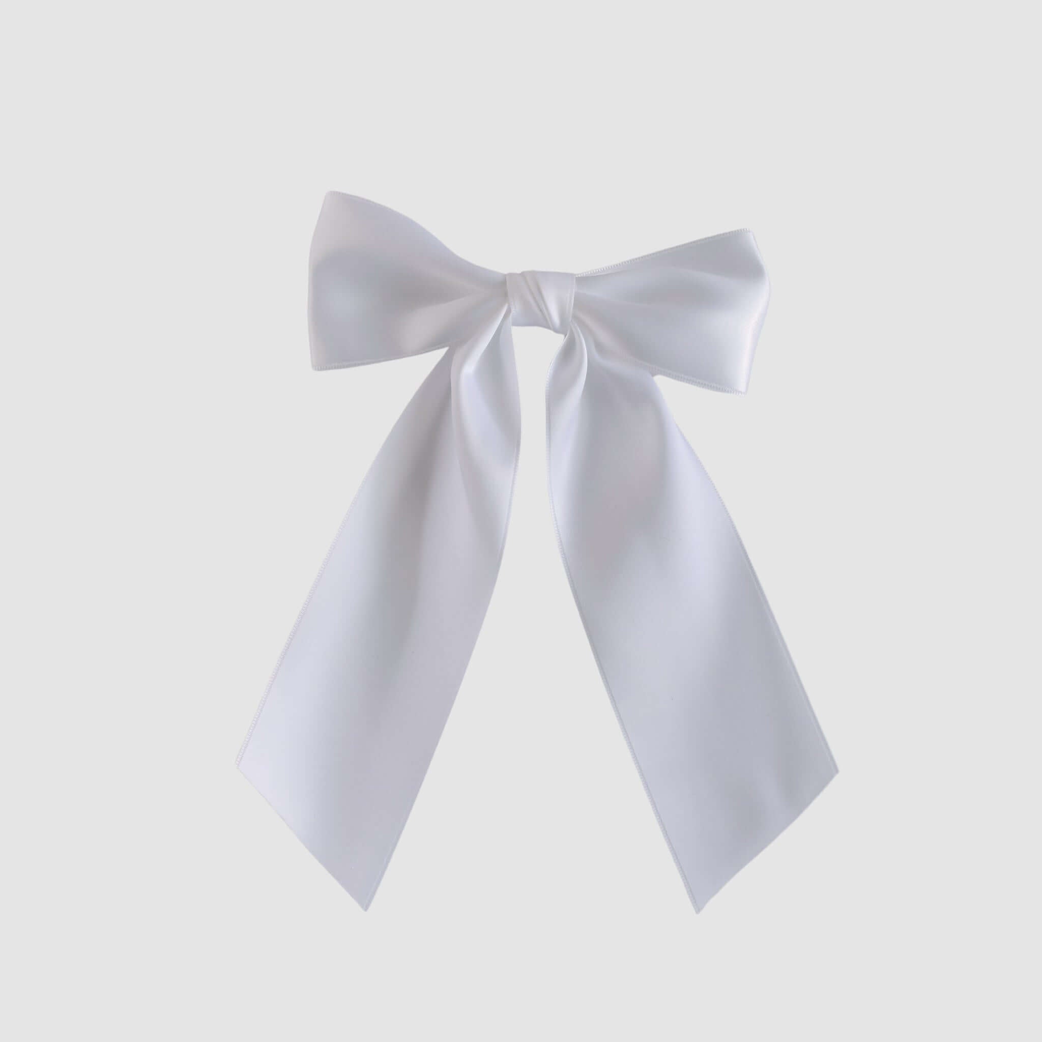 White Zoe Satin Bow