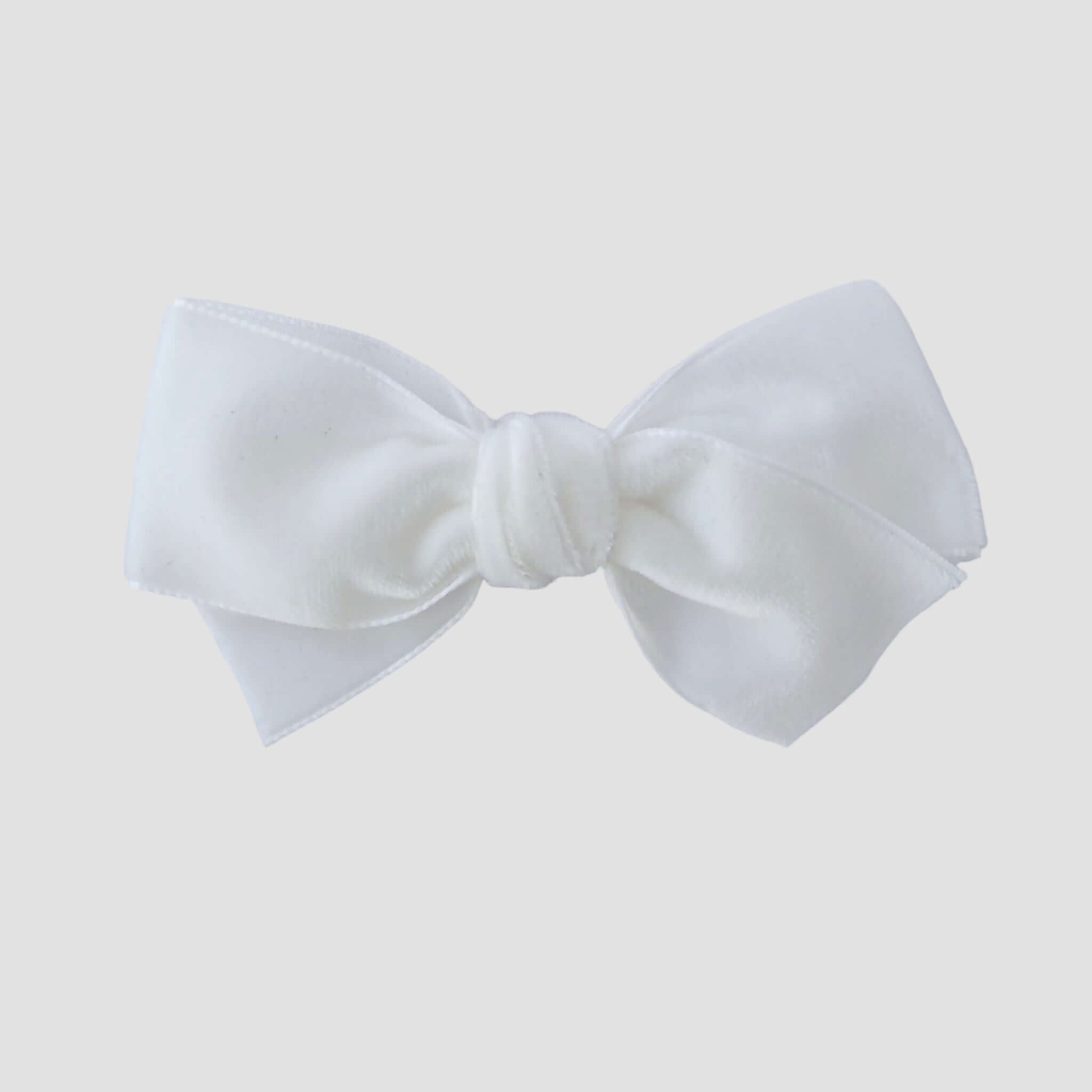 White velvet Kayla hair bow