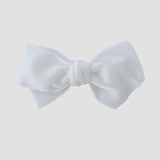 White velvet Kayla hair bow