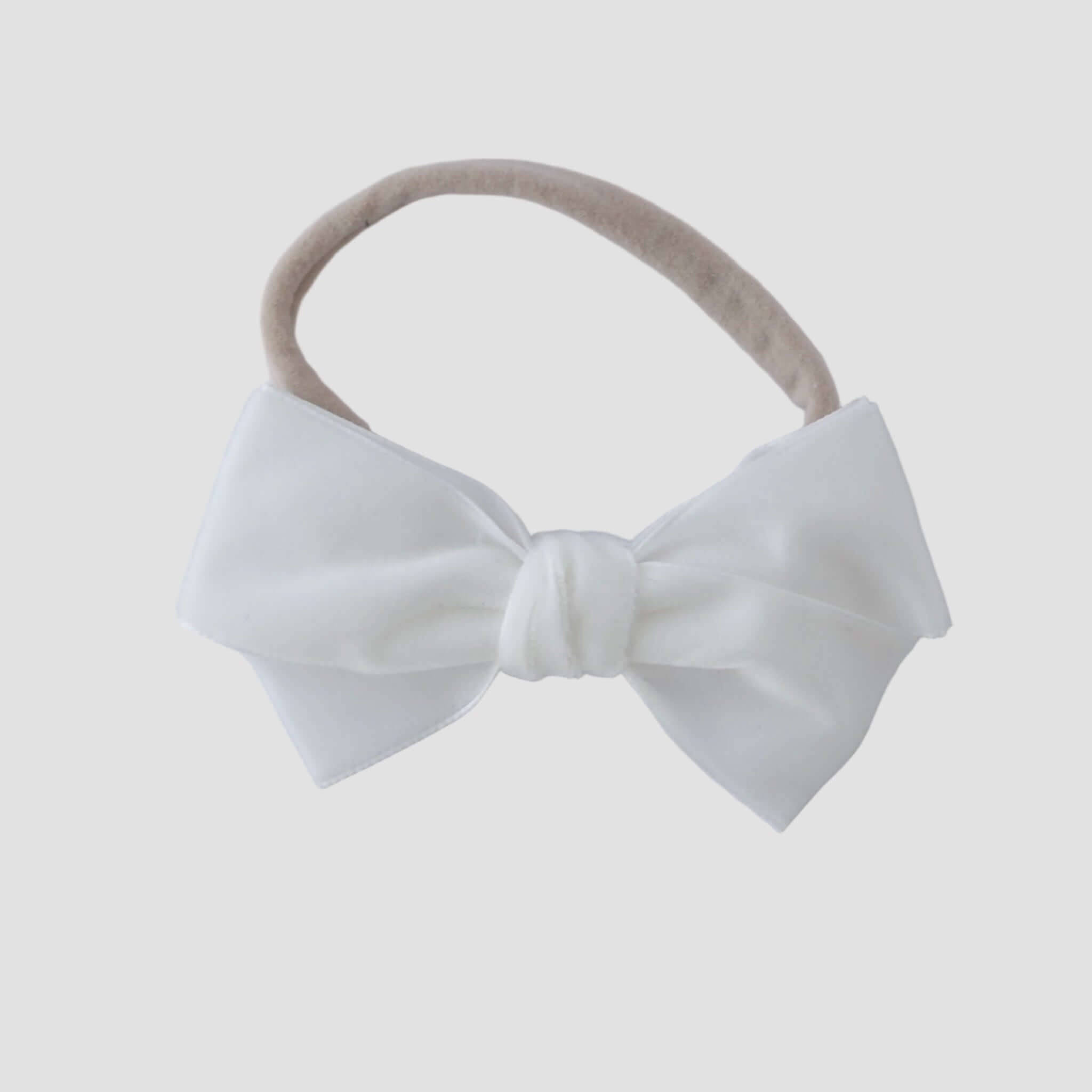 White velvet kayla headband