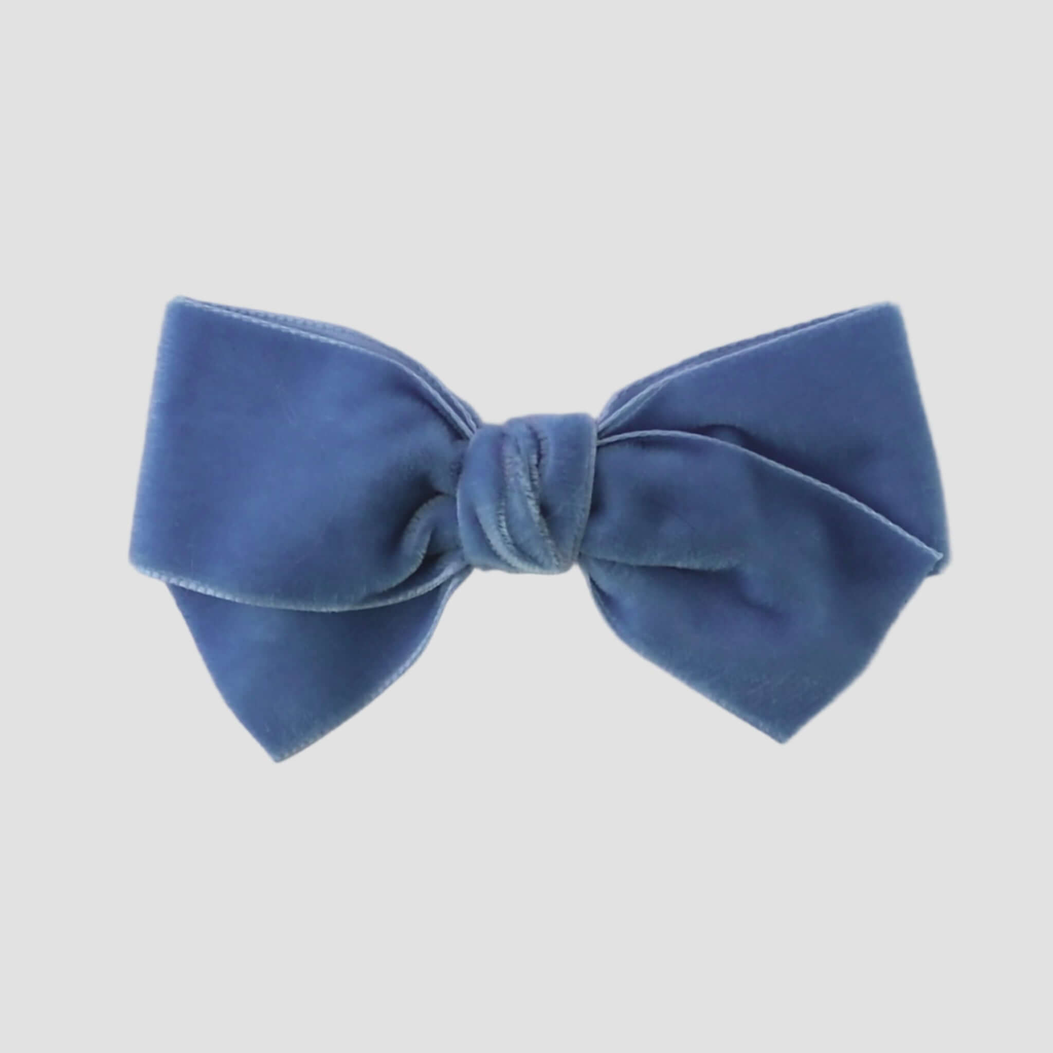 Williamsburg blue velvet Kayla hair bow