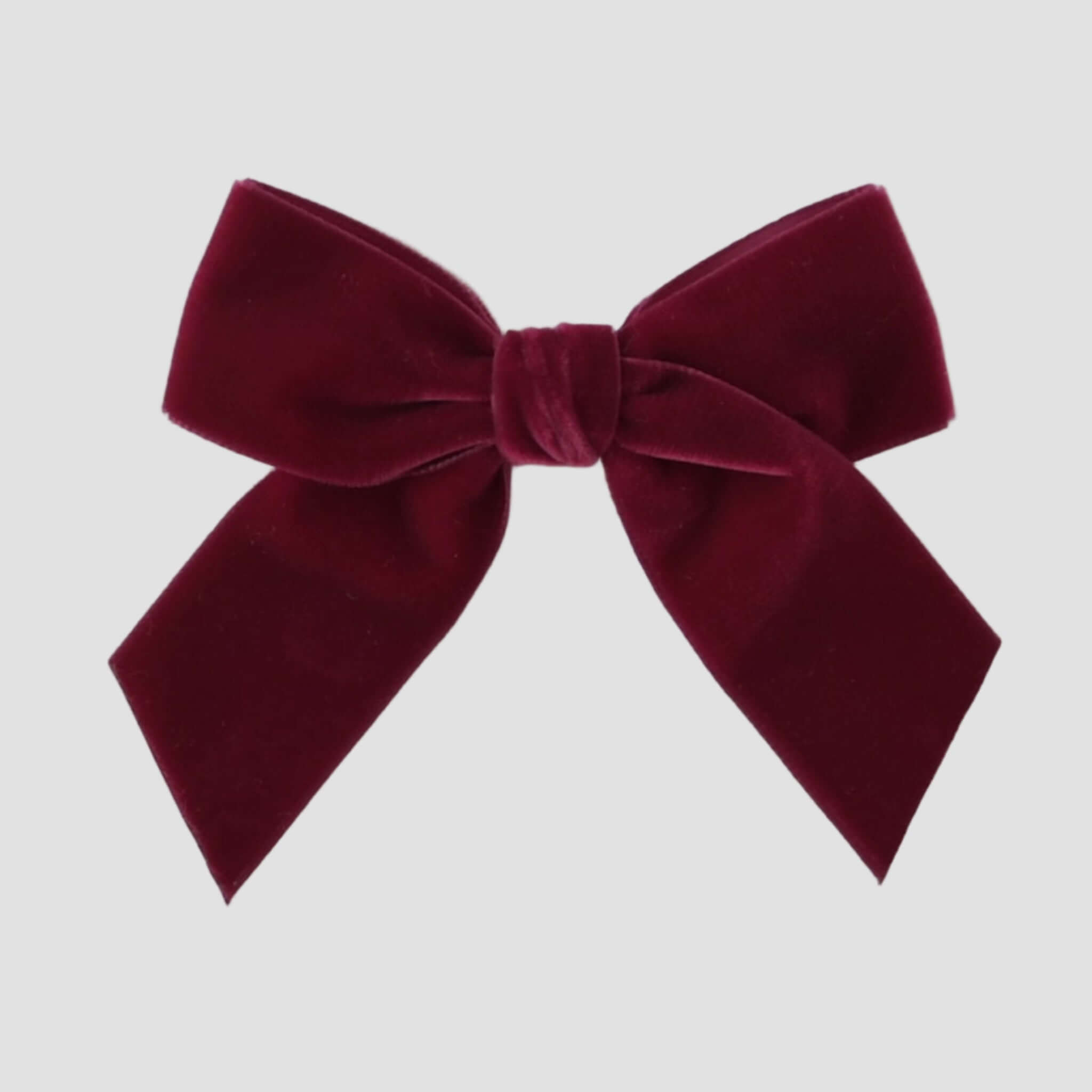 Wine velvet Flora hair bow