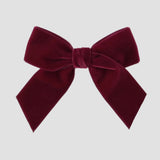 Wine velvet Flora hair bow