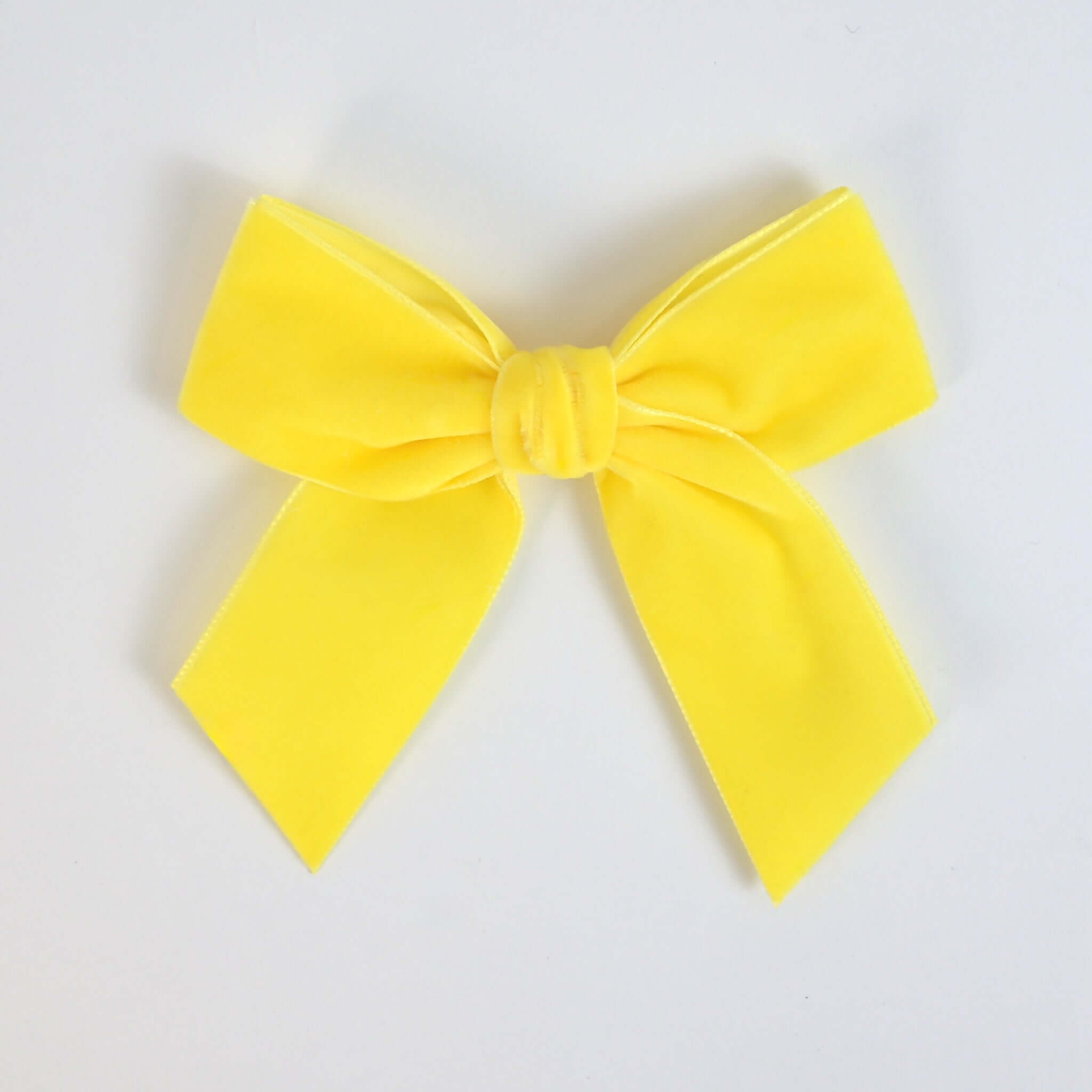 yellow Kayla velvet bow for girls
